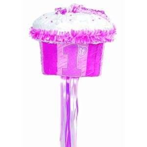 1st Birthday Pink Cupcake Pinata Toys & Games