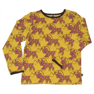 SMAFOLK T Shirt lila Pferd mit Blumen 70er retro Style  