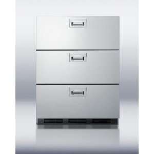 Summit Stainless Steel Drawers Built In Refrigerator 