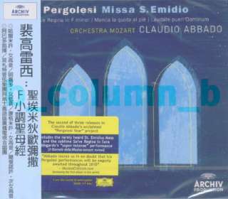 CLAUDIO ABBADO PergolesiMissa S. Emidio CD w/OBI RARE  