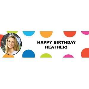  Bright Dots Personalized Photo Banner Standard 18 x 61 