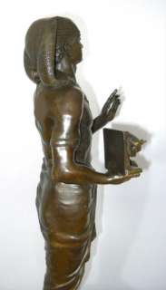 Limit edition 36 Bronze Egyptian Priest Pharaoh Statue Emile Picault 