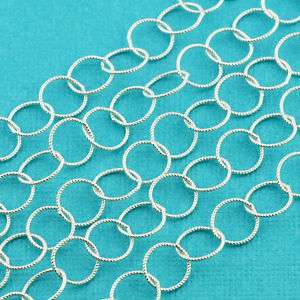 Sterling Silver Bulk Chain 7mm Circle link BY FOOT  