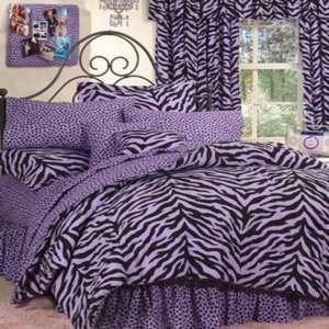  Purple Zebra Twin Bed In A Bag Comforter Set By Karin Maki 