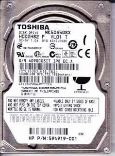   hard drive item details brand toshiba model number mk5065gsx condition