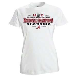  Alabama Crimson Tide Womens White 2011 BCS Football 