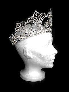 826/918 Pageant Rhinestone Crown Silver or Gold tone  