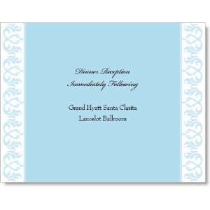  Blue Scroll Wedding Reception Cards