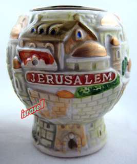 SHABBAT CANDLESTICKS Jewish Israel Gift Jerusalem Art  
