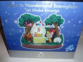   EXCLUSIVE Alice in Wonderland Tea Party musical snow globe MIB NEW