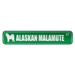 ALASKAN MALAMUTE ST  STREET SIGN DOG