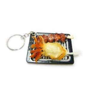    Japanese Fun Realistic Grilled Squid Keychain Toys & Games
