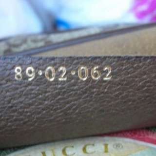 Gucci GG Brown Monogram Crescent Shape Doctors Vintage Handbag  
