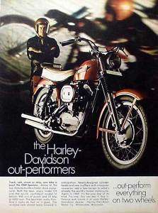 1969 Harley Davidson Sportster 900cc motorcycle AD  
