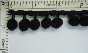 Lace Trimming, Braided Pom Pom Trims Sewing Notion 3YDS  