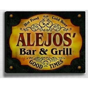  Alejoss Bar & Grill 14 x 11 Collectible Stretched 