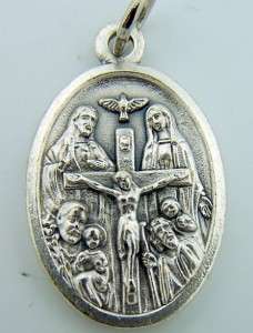 Catholic 4 Way Scapular Medal Cross w Holy Spirit Dove  