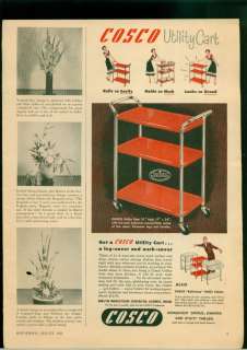 1951 Ad Print Cosco Utility Cart Leg and Work Saver  