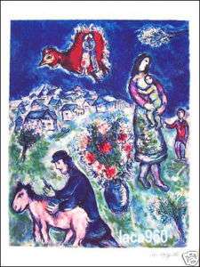 Marc CHAGALL The VILLAGE P/Signed Fine Art Litho Print  