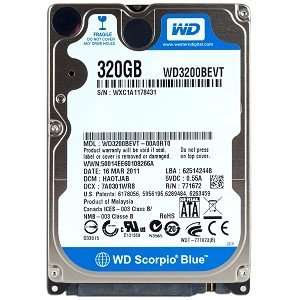  Western Digital Scorpio Blue 320GB SATA/300 5400RPM 8MB 2 