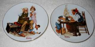   Edition Norman Rockwell Series 6.5 Plates 1982 Four Beloved Classic