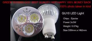 GU10 9W 3x3W LED Standard Spolight Lamp Downlight Warm White&Cool 
