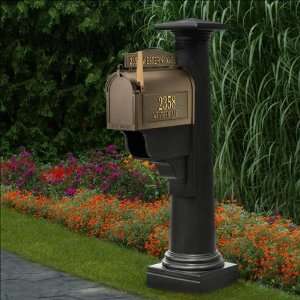  Statesville Mailbox Post in Black Patio, Lawn & Garden