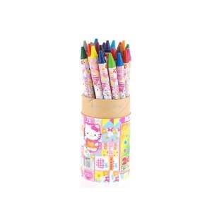    Kitty Colorful Wax Crayons 24pcs/pack Pink 
