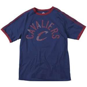  Cleveland Cavaliers adidas Retro 3 Stripe Raglan T Shirt 