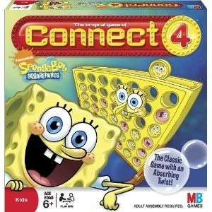 CONNECT FOUR SPONGEBOB EDITION CLASSIC GAME w  A TWIST  