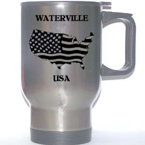  US Flag   Waterville, Maine (ME) Stainless Steel Mug 