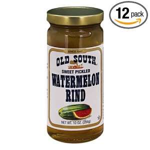 Old South Sweet Pickled Watermelon Rind, 10 Ounce (Pack of 12)  