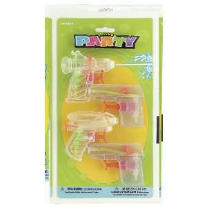  4 Clear Water Guns Party Favors Toys & Games