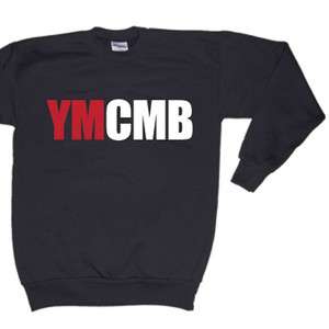 YMCMB SWEAT SHIRT WEEZY WAYNE SHIRT YOUNG MONEY BLACK  