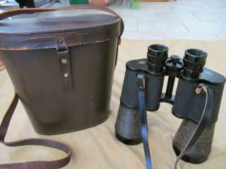   LEITZ WETZLAR WWII German Soldiers Estate Binoculars in Case  