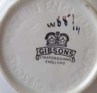 Gibsons Staffordshire England TEAPOT W/ Lid 2C Vintage  