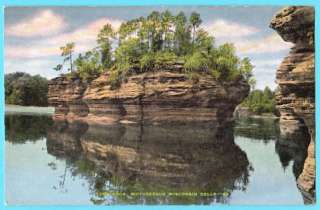 Postcard Wisconsin Dells Lone Rock  