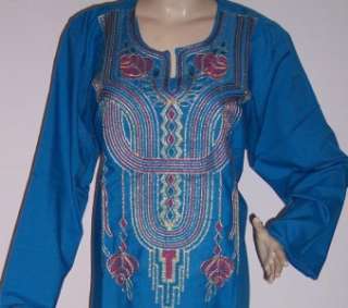 Egyptian Cotton Embroidered Kaftan Caftan long Dress Plus Size XL, 2XL 