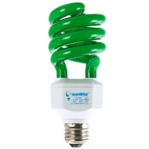   SL24/G 24 Watt Spiral Energy Saving CFL Light Bulb Medium Base, Green