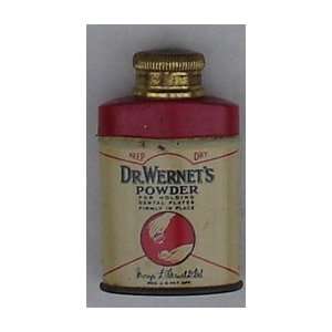  Vintage Advertising Tin Free Sample Dr. Wernet`s Powder 