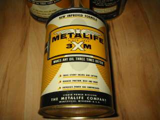 1950s TIN Motor Oil DISPLAY CANS / Banks   METALIFE  