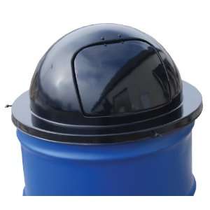 Vestil FTT BK Waste Disposal Top for 55 gallon Drum, Fiberglass, 8 1/2 