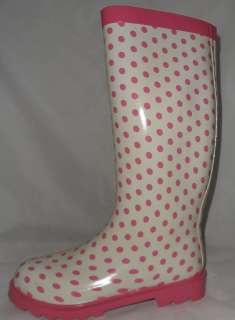   Polka Dot Spots Design Green Lining Wellies Wellington Boots  
