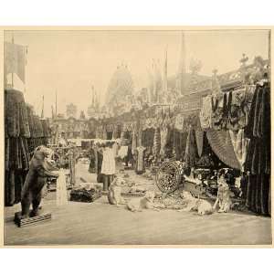  1893 Chicago Worlds Fair Russian Furs Exhibit Print 