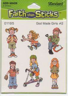FAITH THAT STICKS. LOT OF 5 PACKAGES. 6 PAGES EACH. CHRISTIAN STICKERS 