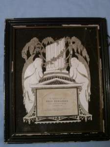 WELSH FUNERAL CARD MOURNING PICTURE FRAMED 1886 RARE  