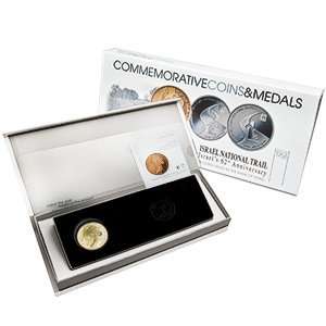  2010 Israel National Trail 1/2 oz Proof Gold Coin w/Box & COA 