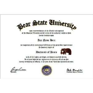  Bears Diploma   Bear Lover Diploma 