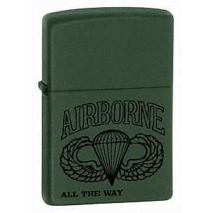  Zippo Airborne All The Way  Green Matte #20612 Sports 
