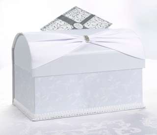   Ivory Sash Embroidered Wedding Card Box Holder   Wishing Well  